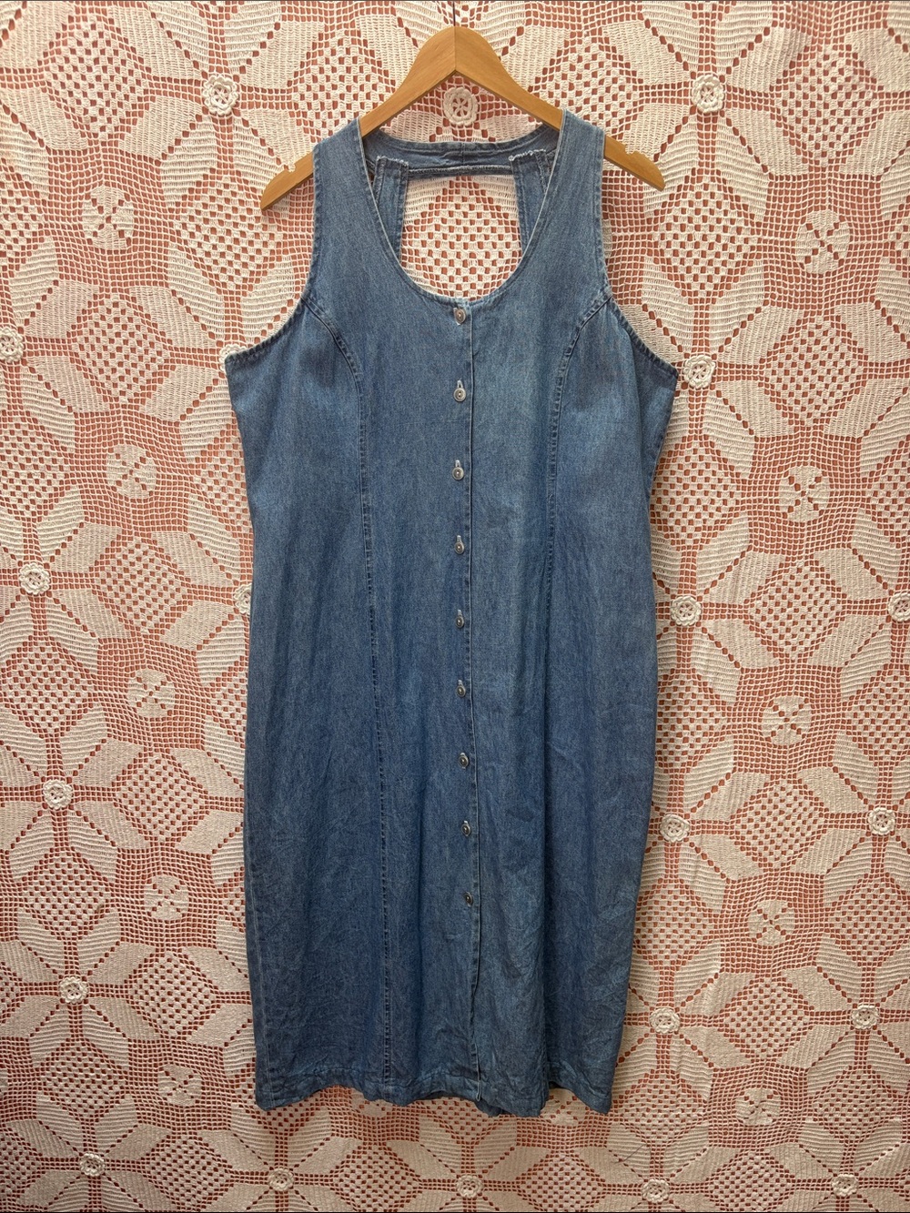Vintage Scarlet Denim Midi Dress Sz.15